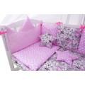 Детская постель Babyroom Classic Bortiki-01 (6 элементов) розовый (коты)
