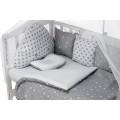 Детская постель Babyroom Classic косичка-01 серо-белые звездочки