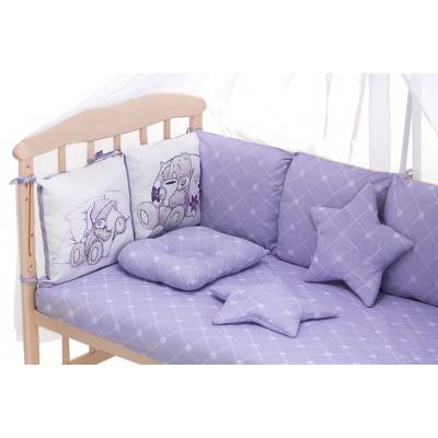 Детская постель Babyroom Bortiki Print-08 purple teddy