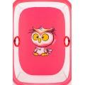 Манеж Qvatro LUX-02 мелкая сетка розовый (owl)