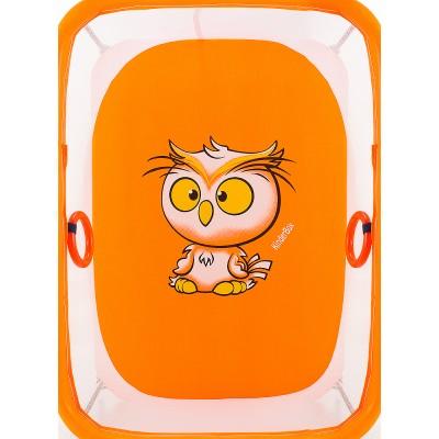 Манеж Qvatro LUX-02 мелкая сетка оранжевый (owl)