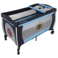 Манеж-кровать Quatro Lulu 1 с пеленатором голубой - черный