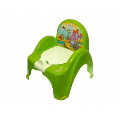 Горшок - стульчик "Сафари" с музыкой (Зеленый) "TEGA"