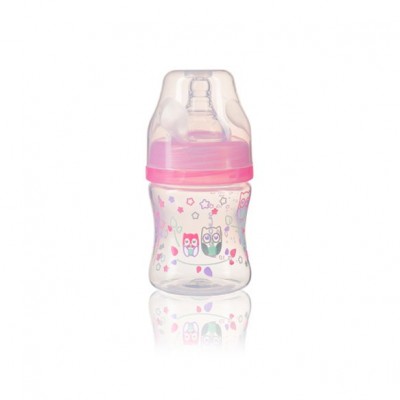 Бутылка антиколикова с широким отверстием (Розовый) 120 мл. (0+) "BabyOno"