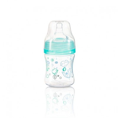 Бутылка антиколикова с широким отверстием (Голубой) 120 мл. (0+) "BabyOno"