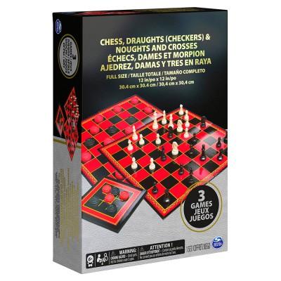 Набор из трех настольных игр Шахматы, шашки и крестики-нолики